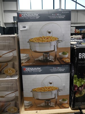 Lot 1780 - `2 Denmark 8.5L stainless steel chaffing dishes