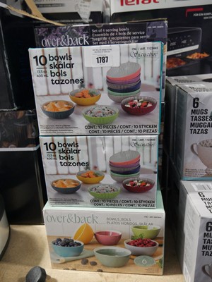 Lot 1787 - 4 boxes of Over & Back ceramic bowls, together...
