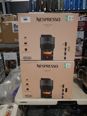 Lot 1809 - 2 boxed Nespresso Vertuo Pop coffee machines