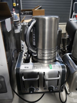 Lot 1818 - Dualit 2 piece kitchen kettle and 4 slice...