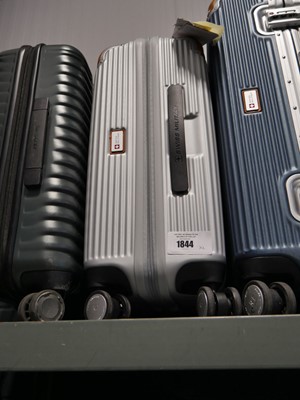 Lot 1844 - Swiss Military hard shell cabin case in silver...