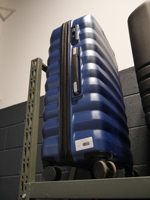 Lot 1855 - Rock 3 piece hard shell suitcase set in blue