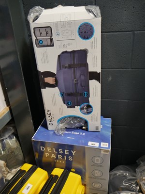 Lot 1858 - Delsey Paris large hard shell luggage case in...