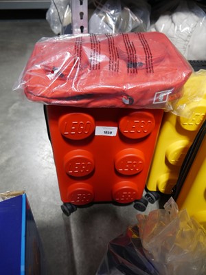 Lot 1859 - Lego 2 piece hard shell luggage set in red...