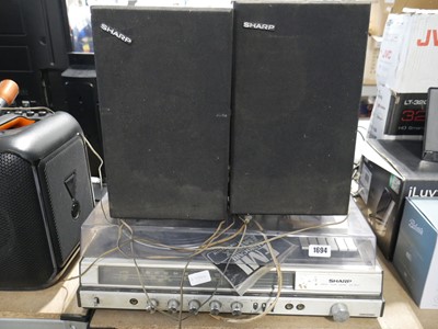 Lot 1694 - Sharp SG-160E Stereo Music Centre with 2 Sharp...