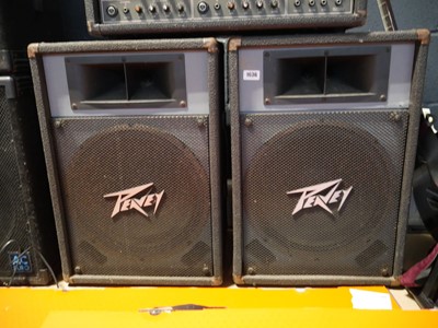 Lot 1636 - Large pair of Peavey PA speakers
