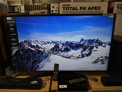 Lot 1654 - LG 43" TV on stand with remote (43UJ634V)