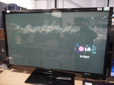 Lot 1655 - LG 50" TV on stand with remote