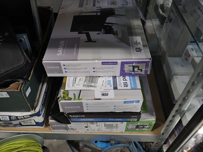 Lot 1657 - 4 various size Sanus wall mounted TV brackets