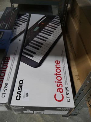 Lot 1664 - Boxed Casio keyboard CT-S195, no stand