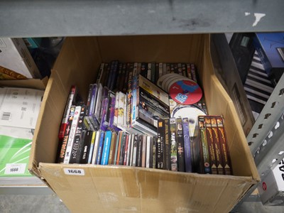 Lot 1668 - Box containing DVDs