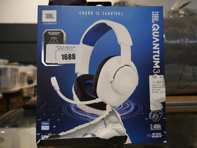 Lot 1688 - Boxed pair of JBL Quantum 360P wireless game...