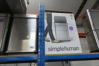 Lot 2044 - 2 Simple Human large stainless steel pedal...