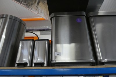 Lot 2045 - Simple Human stainless steel pedal bin,...