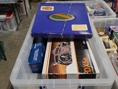 Lot 1407 - Clear plastic crate containing various...