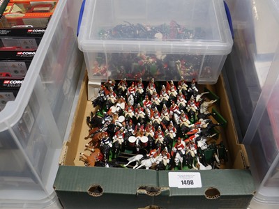 Lot 1408 - Box and 2 crates containing large assortment...