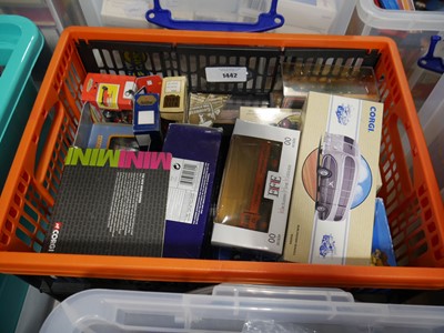 Lot 1442 - Black and orange crate containing scale model...