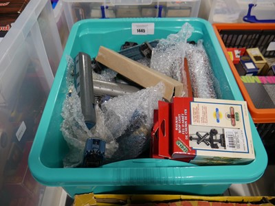 Lot 1445 - Crate containing scale model railway carriages...
