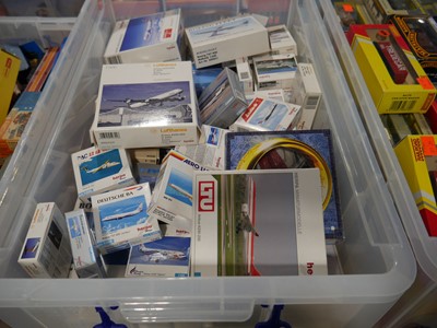 Lot 1450 - Clear plastic crate containing packaged...