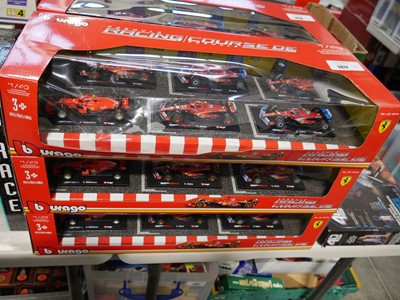 Lot 1417 - 3 boxed Bburago Formula Racing 1:43 scale...