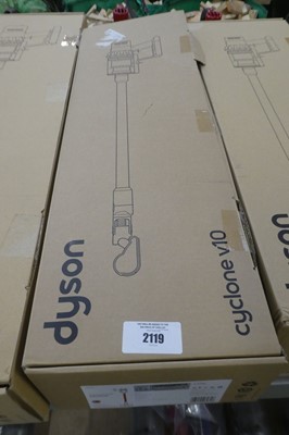Lot 2119 - Boxed Dyson V10 Cyclone Absolute cordless...