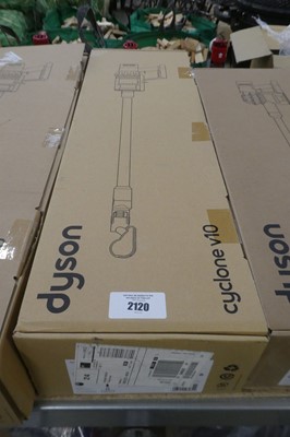 Lot 2120 - Boxed Dyson V10 Cyclone Absolute cordless...