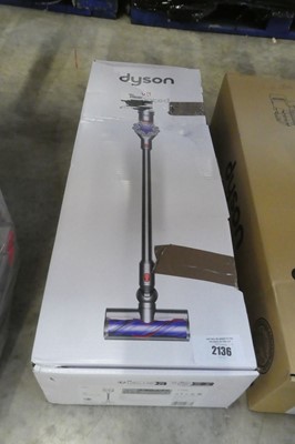 Lot 2136 - Boxed Dyson V8 Advanced cordless stick vacuum...
