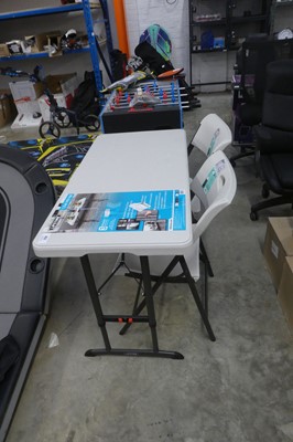 Lot 2174 - Lifetime 4' height adjustable table with 2...