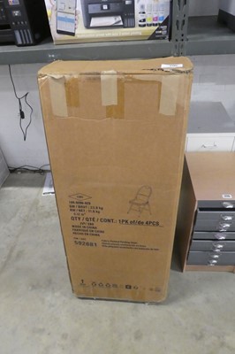 Lot 2197 - Box containing 4 black framed collapsible...