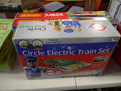 Lot 1424 - 2 boxed Hornby junior railway sets and an...