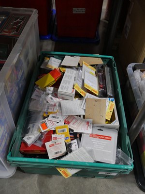 Lot 1481 - 1 green crate and 1 clear plastic crate...