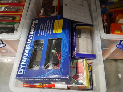 Lot 1483 - Clear plastic crate containing scale model...