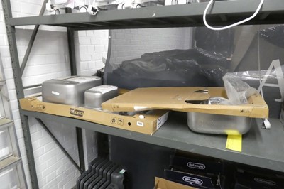Lot 2237 - 2 stainless steel single bowl sink and drainers