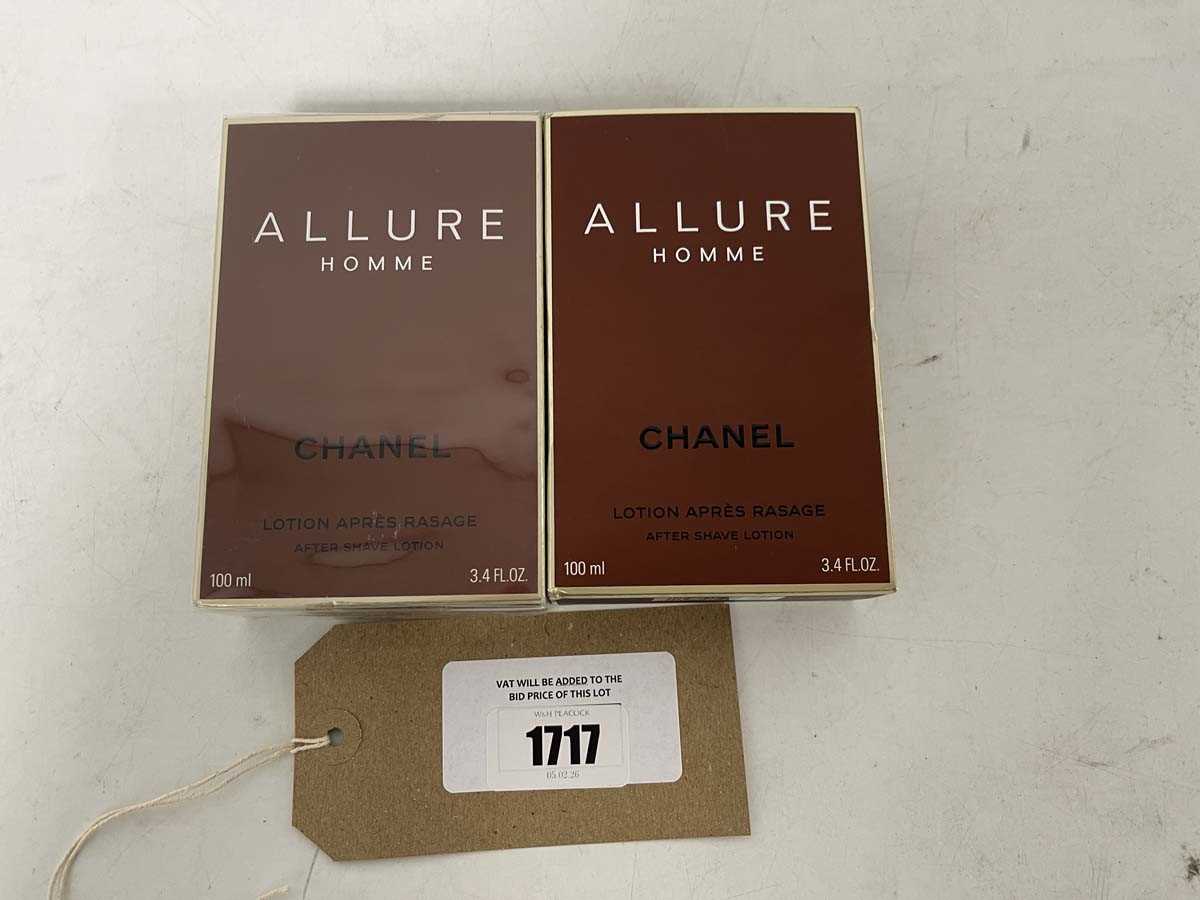 Lot 1717 - 2x Chanel allure homme after shave lotion 100ml