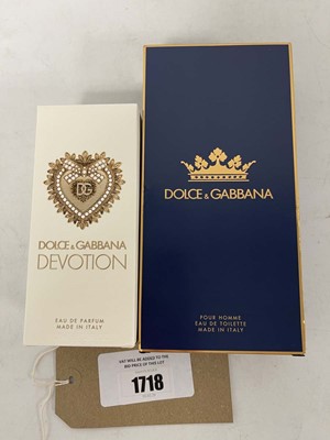 Lot 1718 - 2x Dolce & Gabbana perfumes to include...