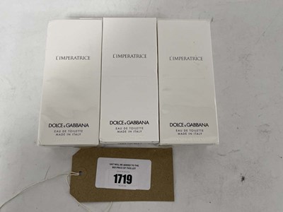 Lot 1719 - 3x Dolce & Gabbana l'imperatrice eau de...