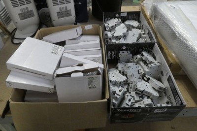Lot 2292 - 2 boxes of RCD units with box of Lumilife lights