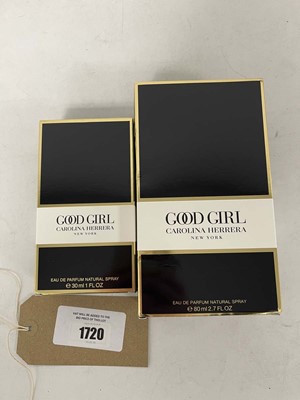Lot 1720 - 2x Carolina Herrera good girl eau de parfum...