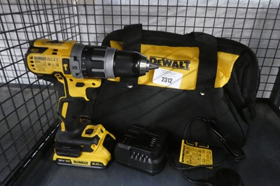 Lot 2312 - DeWalt DCD 796 18V drill with battery and bag