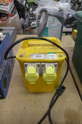 Lot 2317 - 240V site transformer with two 110V outlets