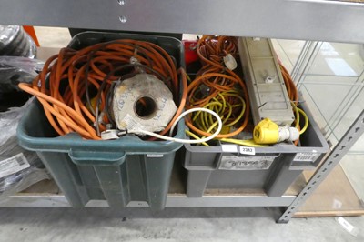 Lot 2342 - 2 large boxes of cabling to include 110V...