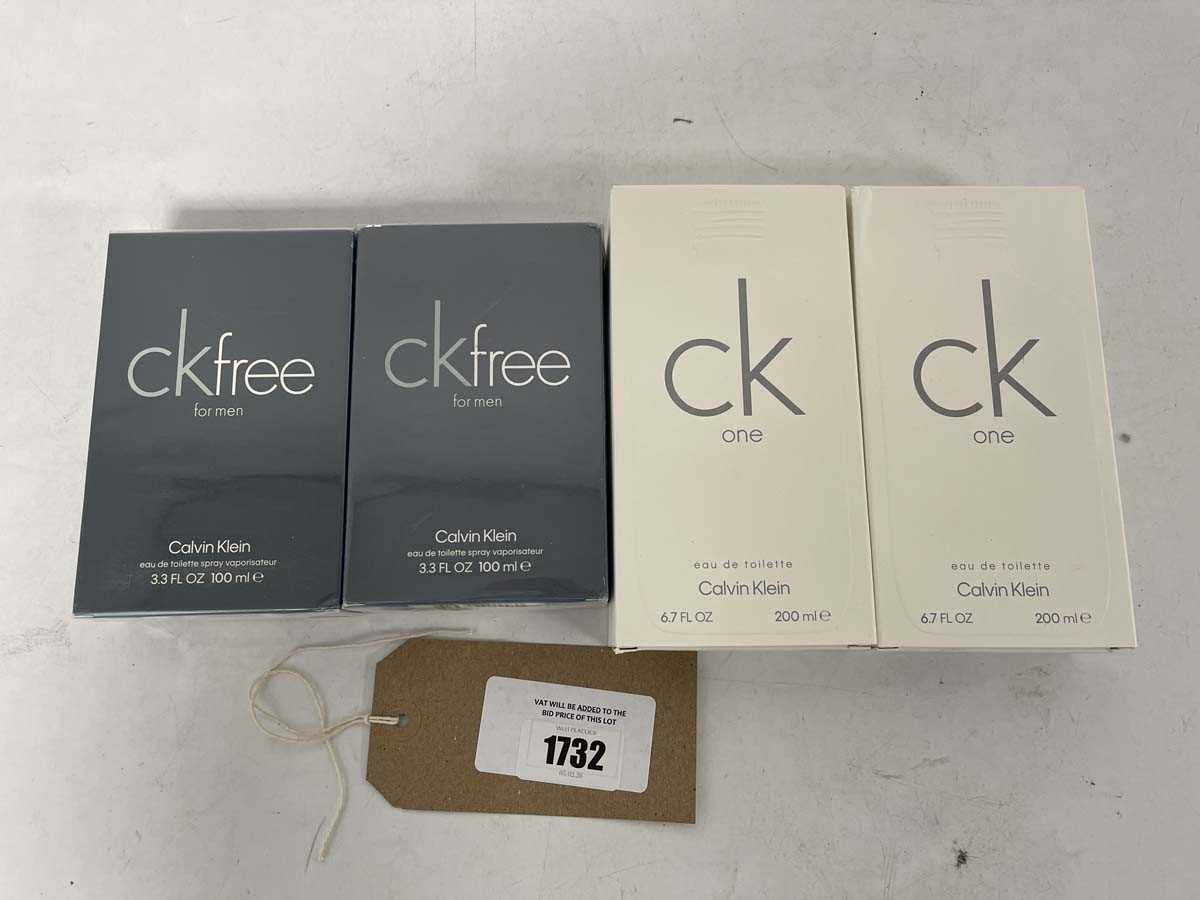 Lot 1732 - 4x Calvin Klein perfumes to include CK one...