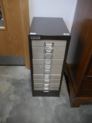Lot 1512 - Coffee and cream multi drawer filing cabinet