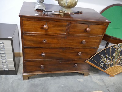 Lot 1513 - Edwardian mahogany chest of 2 over 3 drawers