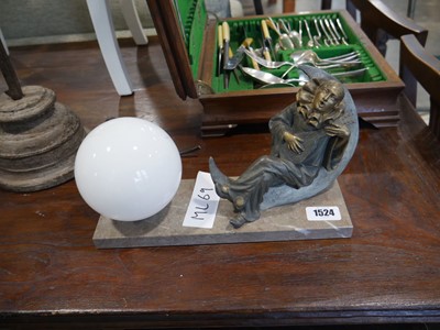 Lot 1524 - Small group of items incl. lamp in the form of...