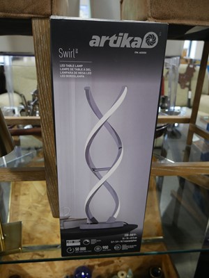 Lot 1542 - Boxed Artika Swirl LED table lamp