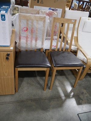 Lot 1548 - Set of 4 wooden framed dining chairs with...