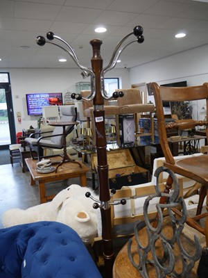 Lot 1552 - Free standing hat and coat stand in wooden and...