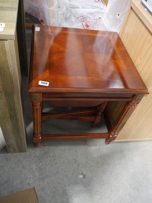 Lot 1560 - Reproduction mahogany nest of coffee tables