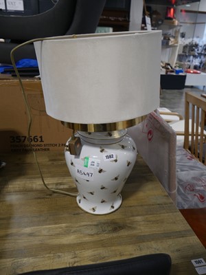 Lot 1562 - Bee patterned ceramic table lantern with...